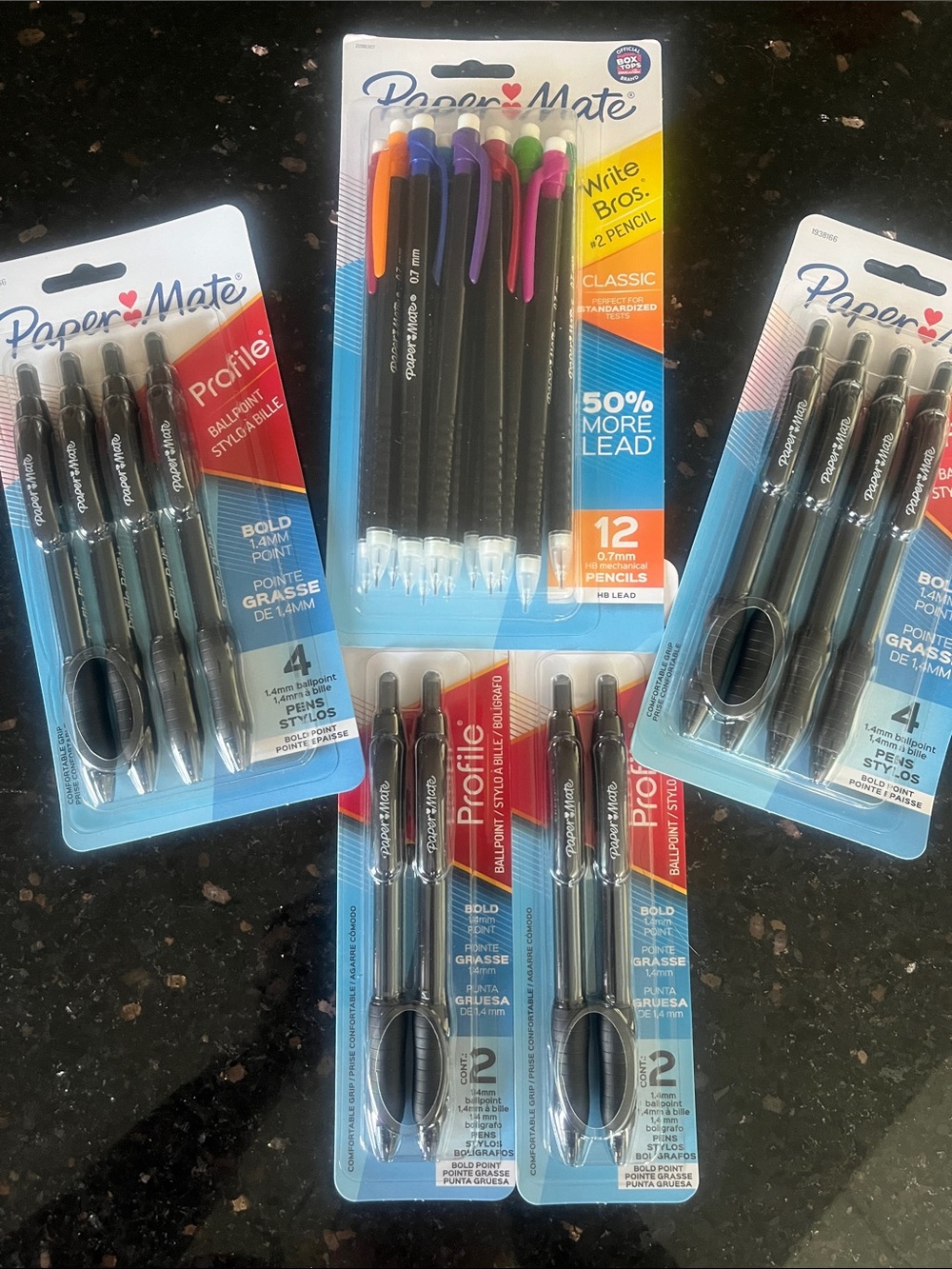 Black Ballpoint Pen & Mechanical Pencil Party Pack - Black